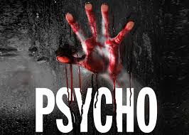 Psycho poster with a bloody hand