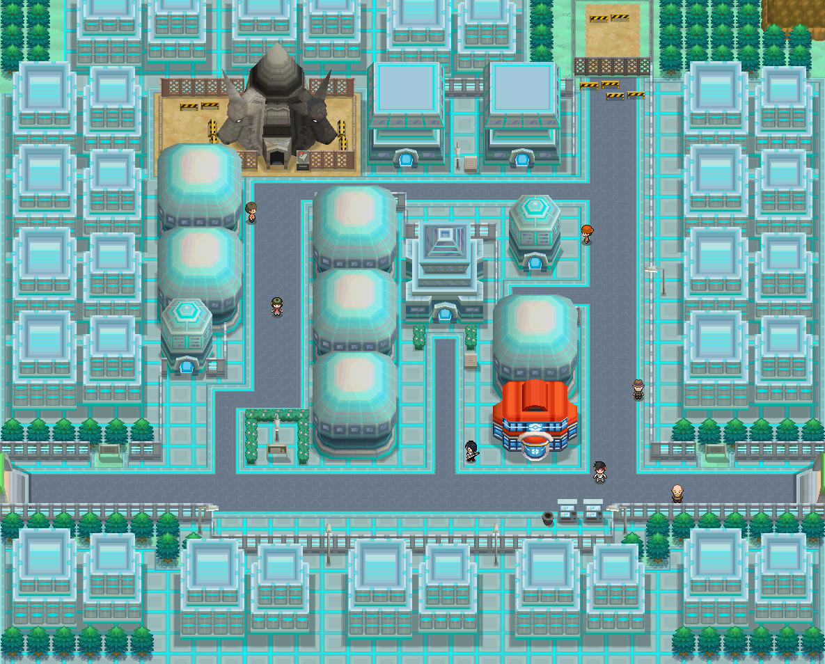 Map of Opelucid City in Pokemon Black